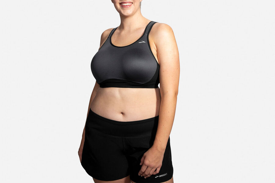 Womens Brooks Maia Bras Asphalt/Black | 432087-JOX